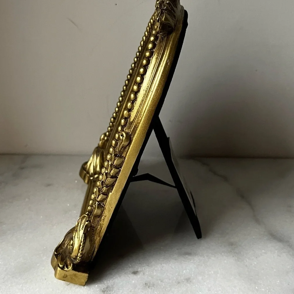 Elegant Gold Ornate Picture Frame for 4”x6” photo